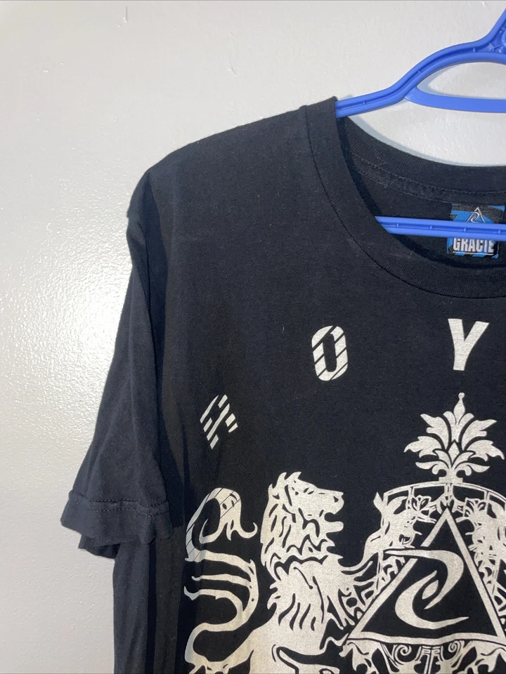 Camisa Royce Gracie Jiu Jitsu Para Hombres L Negra Desteñida Brasileña BJJ EE. UU. Rara G Foto 2 de 4