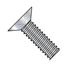 #10-24 x 1/2 in Phillips Flat Machine Screw, Zinc Plated Steel, 10000 PK,