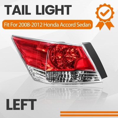 For 2008 2009-2012 Honda Accord 4DR Tail Light Driver Left Side Lamp Taillight