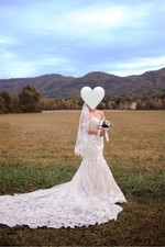 Moonlight Mermaid Wedding Dress with Off-The-Shoulder Sleeve