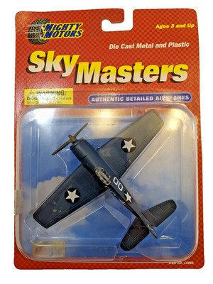 MAISTO Mighty Motors Series Sky Masters F6F HELLCAT Navy Diecast Airplane #15061