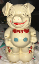 RARE 1940’s Vintage Walt Disney Turnabout Smiley Pig cookie jar
