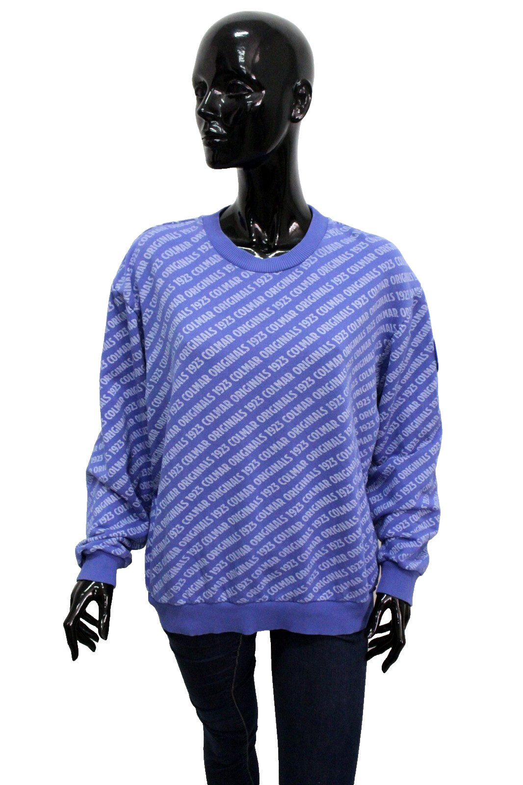Colmar Felpa Donna Taglia XL Pullover Blu Sweatshirt Logo Maglione Pull Woman