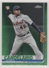 2019 Topps Chrome Green Refractor 82/99 Jeimer Candelario #63 rh9