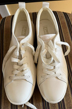 Keds White Lace Up Low Top Sneakers Rubber Sole Solid Logo WH67872