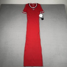 Maxi Vestido Kansas City Chiefs Para Mujer Rojo Mediano NFL Fútbol STAUD Tejido Acanalado