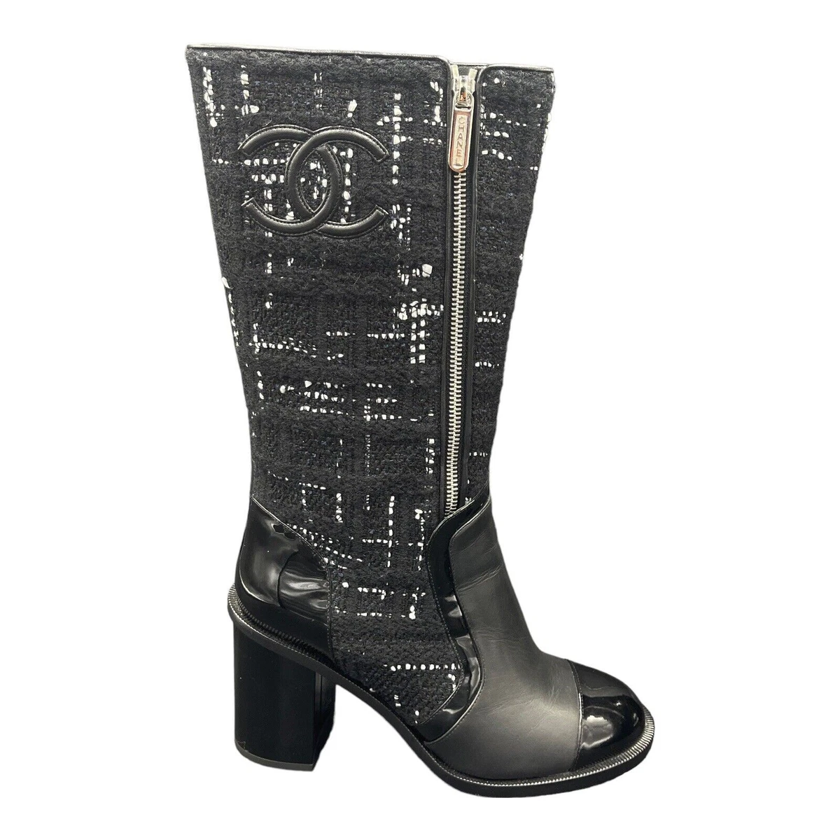 CHANEL High (3-3.9 in) Heel Height Knee High Boots for Women for