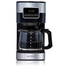 alpina Machine à Café Cafetière Filtre 1,5L/12 Tasses - Coffee Machine avec Affi