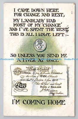 R801210 I Come Down Here For Change and Rest I m Coming Home Bank of England W B