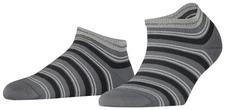 Falke Womens Smart Stripe Sneaker Socks - Hematite Grey