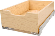 Reduced Depth Pullout Kitchen Cabinet Organizer and Drawer Box with Soft-Close f