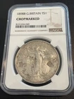 1898B G Britain Trade Dollar, Bombay Mint WITH AWESOME CHOPMARKS - NGC CERTIFIED