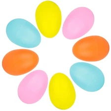 8pcs Plastic Egg Shakers Percussion Instruments Musical Egg Maracas Easter Egg