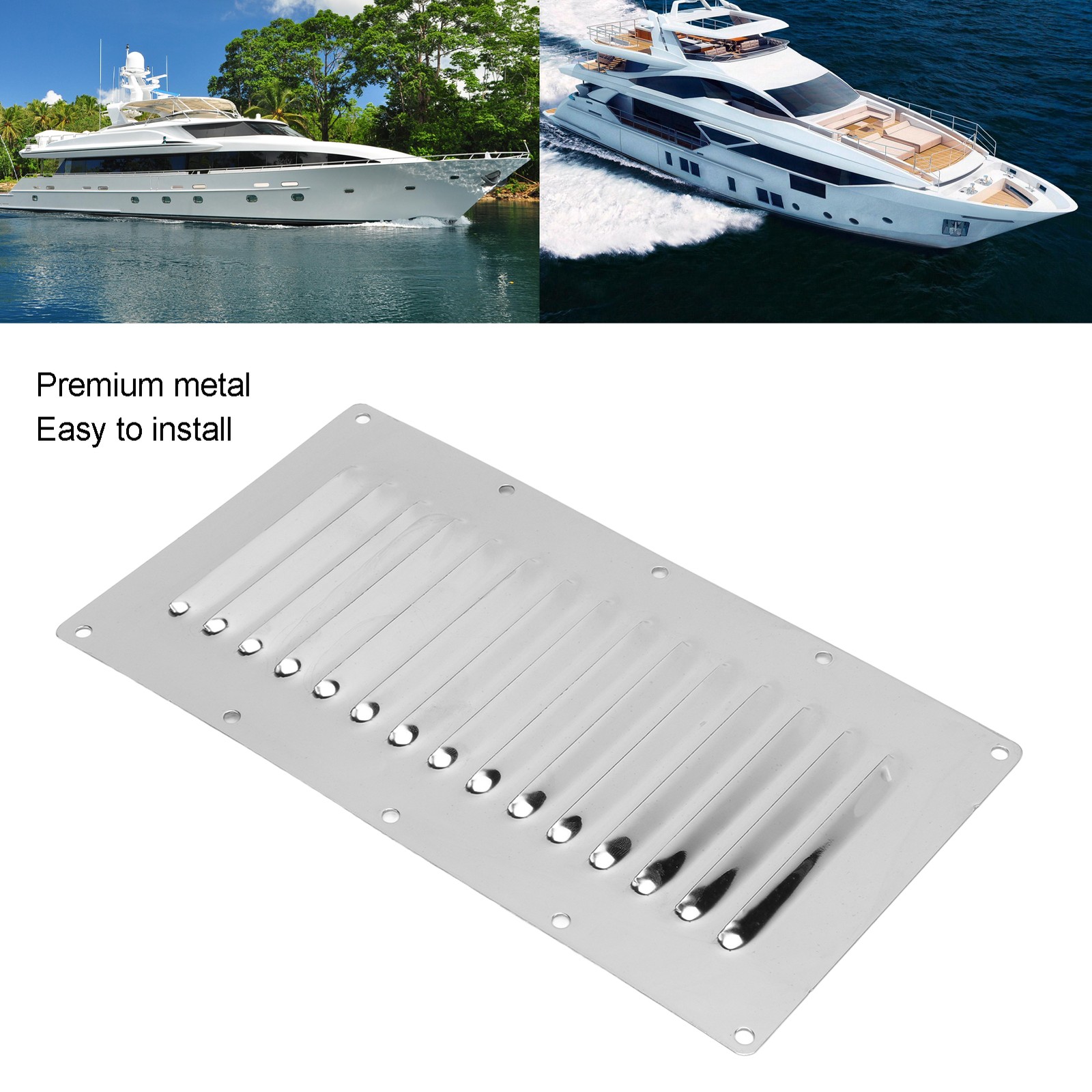 Boat Air Vent Louvrer Premium 225x125mm Metal Corrosion Resistant Ventilation