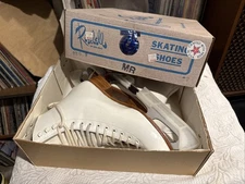 Vintage Riedell RedWing White Ice Figure Skates - Size M 7 NS New Old Stock