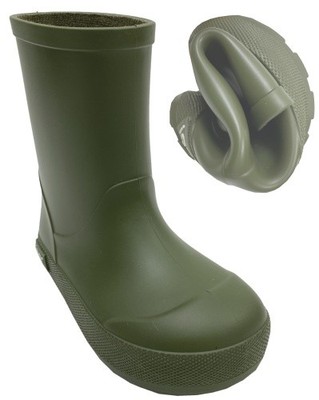 Super leichte & flexible Barfußgummistiefel von IGOR aus Spanien in Khaki
