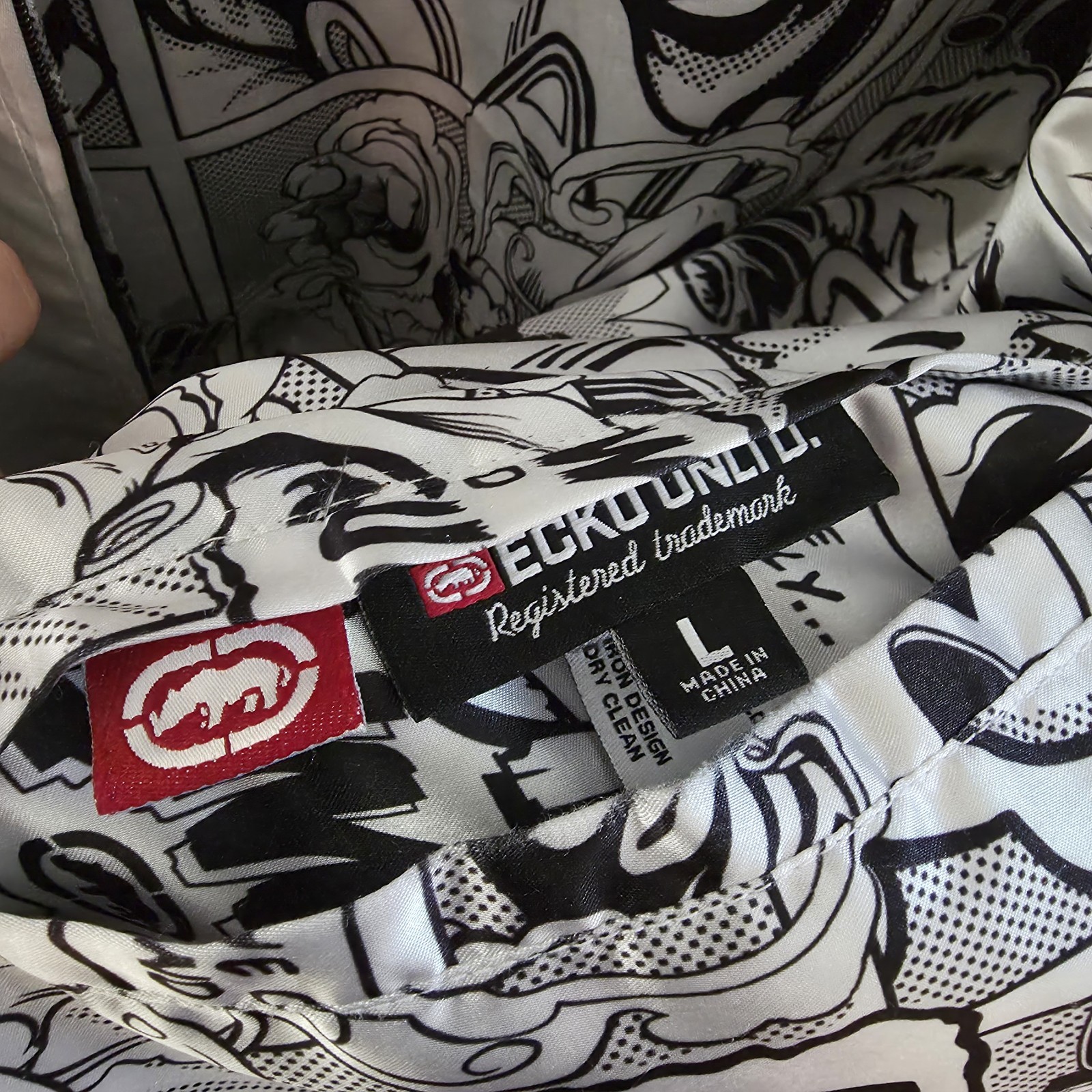 Vintage Y2K Ecko Unltd Comic Pattern Reversible J… - image 7