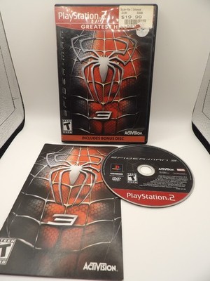 Spider-Man 3 (PlayStation 2 PS2) Greatest Hits CIB COMPLETE w/o Bonus Disc