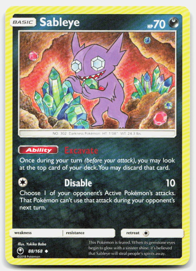 Sableye 88/168 Uncommon Celestial Storm Pokemon Near Mint