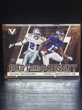 Panini 2017 Vertex Past and Present Deion Sanders Odell Beckham Jr. Cowboys Gia…