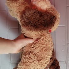 Large Brown and Beige Dog Stuffed Animal Plush Toy 24-36 in Soft Cuddly Plush