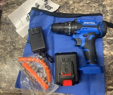 21V Cordless DayPlus Drill  Li-Ion Battery &Charger Driver with bits set