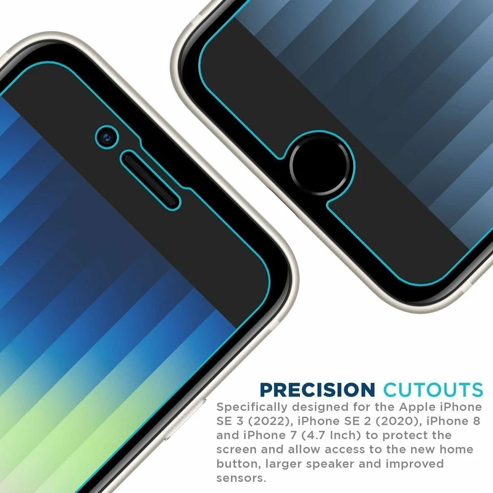 Tech Armor Ballistic Glass Screen Protector for iPhone SE 3 (2022) 4.7 3 Pack - Image 3 of 4