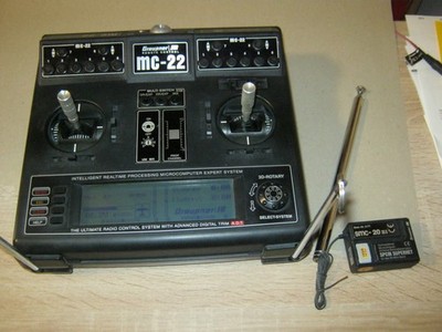 Graupner Sender MC 22 35 Mhz B  + Empfänger SMC 20  + Quarze Kanal 189