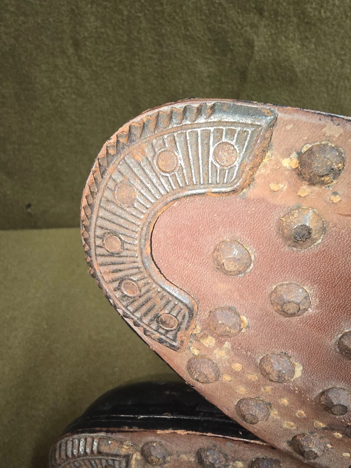 WWII German Low Wall Hobnail Boots - Image 4 of 4
