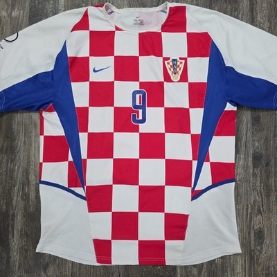Nike クロアチア代表　2002 ユニフォーム 2002 Nike Croatia Home Soccer Jersey Davor Suker Men L World Cup
