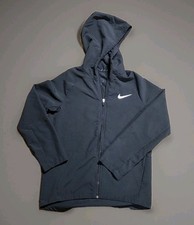 Nike Boys Dri-FIT Woven Training Jacket Black Hooded Youth Large L DO7095-010