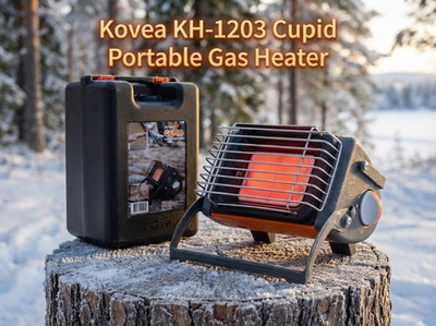 KOVEA Cupid Portable Gas Heater KH-1203 Compact Outdoor Camping Fishing + Case