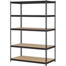 5 Shelf Heavy Duty Metal Muscle Rack Garage Shelving Storage 48"W x 18"D x 72"H
