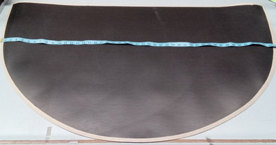 Plow & Hearth 27''x48'' Half Round Fireproof Hearth Rug