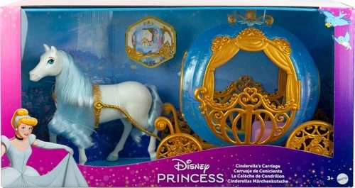 Disney Princess Cinderella's Rolling Carriage & Horse With Brushable Mane & Tail