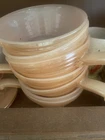 Set of 5Vintage Fire King Soup Cereal Bowl W Handle Peach Luster Beehive