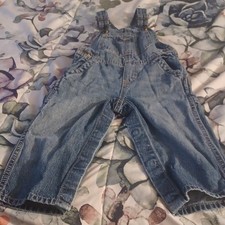 OshKosh B'gosh Denim Overall One-Piece 18M Blue Sleeveless Adjustable Straps