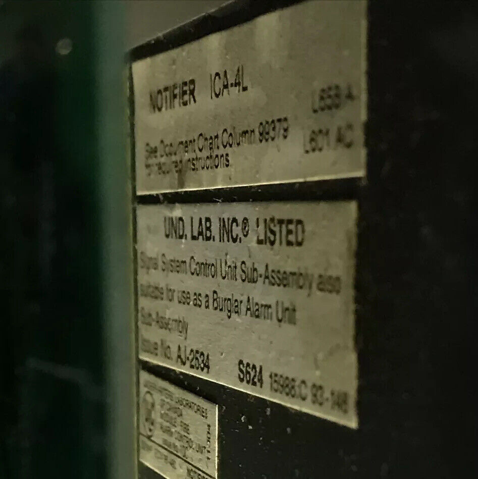 NOTIFIER IFC-2020 CPU-2020 SIB-NET MIB-FPCC ICA-4L LIB-200A DIA-2020 ICB-4LPCA