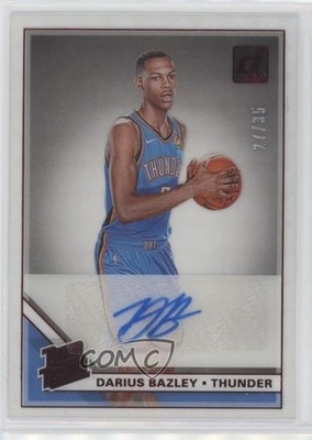 2019-20 Panini Clearly Donruss Rated Rookie Red 27/35 Darius Bazley Auto RC o2s