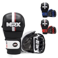 MMA Sparring Pro Gloves, with Open Ventilated Palm, Martial Arts Mitts Suitab...