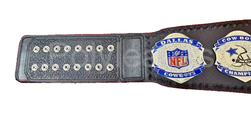 Custom Dallas Cowboys Championship Belt 2 mm Adult Size Leather strap Replica - Picture 4 of 5