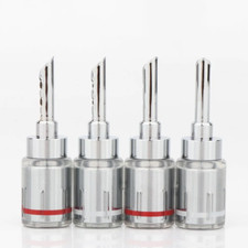 4PCS 24K Gold Rhodium Plated BFA Banana Connector Audio Speaker Banana Plug