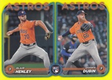 BLAIR HENLEY SHAWN DUBIN TOPPS UPDATE ROOKIE YELLOW RC ASTROS #US252 2024 24