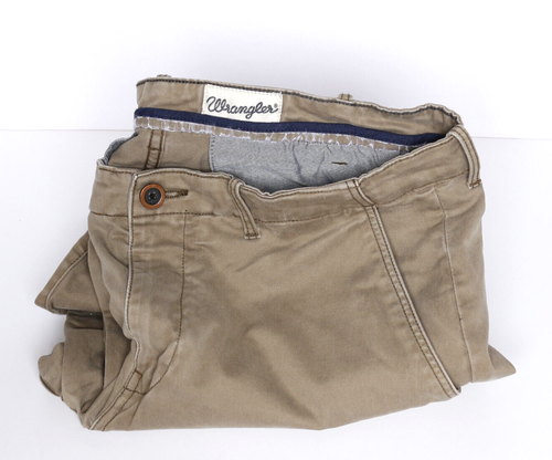Wrangler Mens Chino Beige Brown Chino Trousers Size W34 L34 - Picture 5 of 6