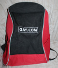 Gay.com - Pride - LGBTQ-  Logo Red Black New Old Stock! Backpack Bag by LEEDS — photo 2