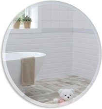 Mood® Round Bathroom Mirror Wall Mounted, Bevelled Edges, 40cm x 40cm