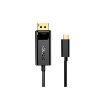 USB-C-auf-DisplayPort-Kabel, unidirektional, 4K, 1,8 m (schwarz)