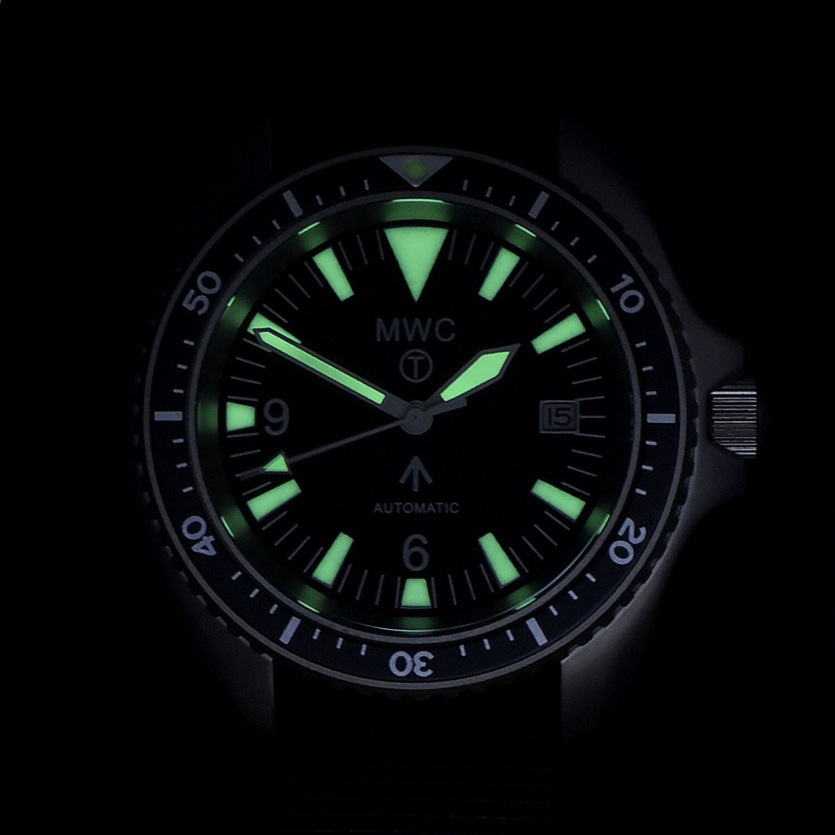 MWC Military Divers Watch with 21 Jewel Automatic Movement and