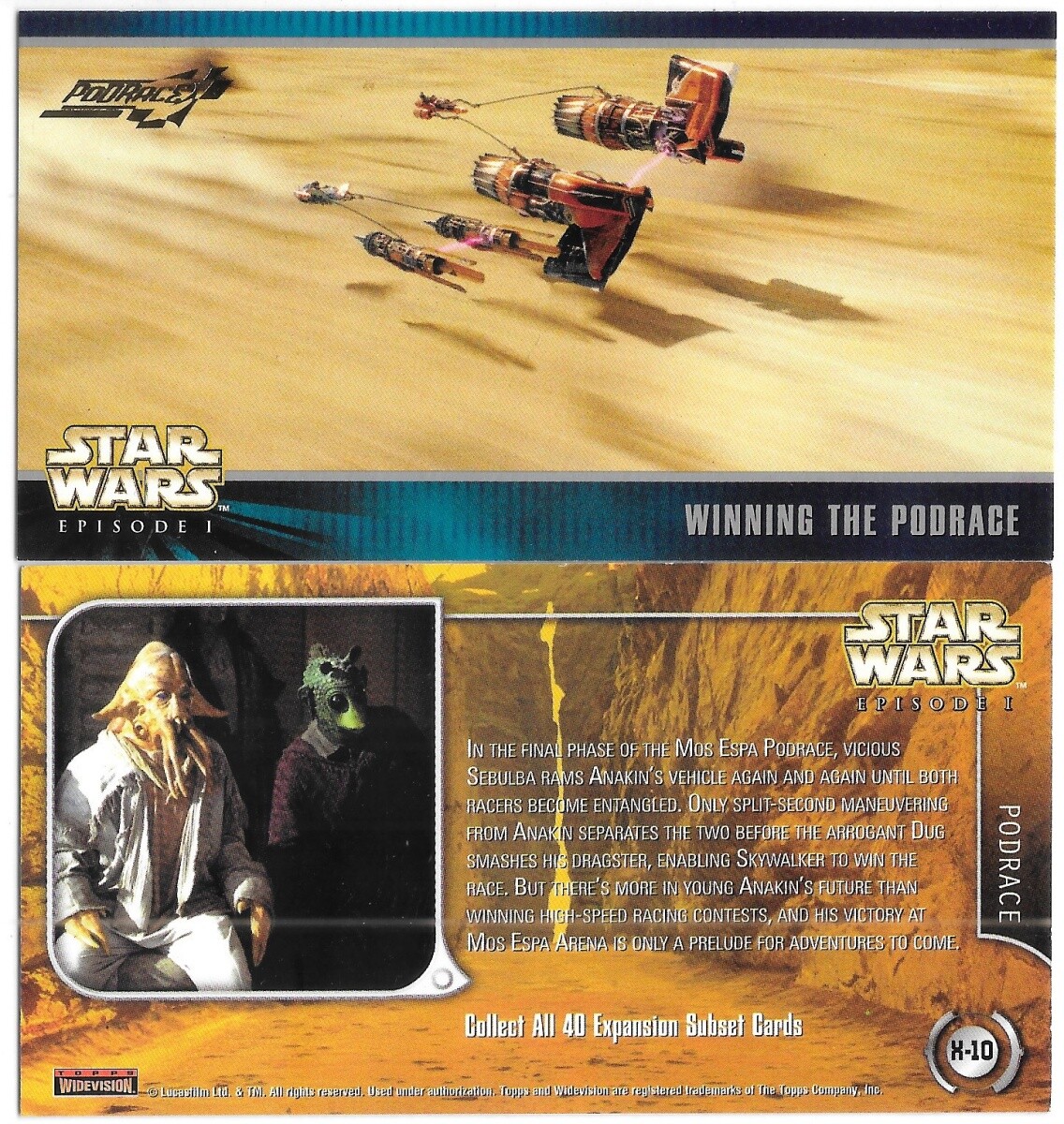 Star Wars Episode I Widevision Expansion Subset Cards Topps 1999 YOU CHOOSE CARD - Picture 9 of 38