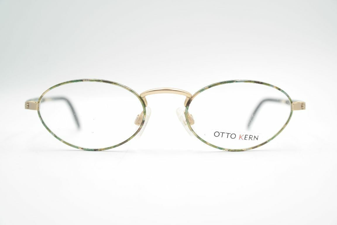 Otto Kern Mo. 9400 170 50[]19 135 Matt Gold Grün oval Brille Brillengestell Neu